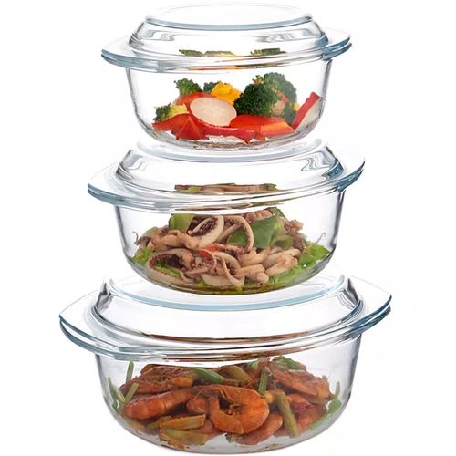 Signature 3pcs Microwave Safe Glass Casserole Dish - Image 3