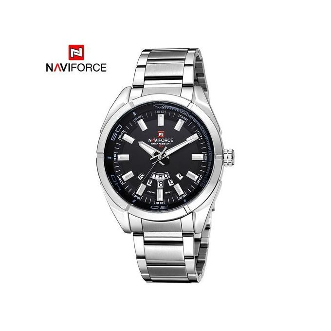 Naviforce Men Business Quartz 30M Waterproof Watches Men's Stainless Steel Auto Date