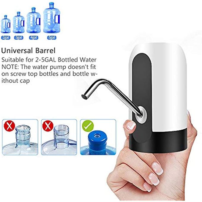 Electric Automatic Water Dispenser Pump Rechargeable White - Image 2