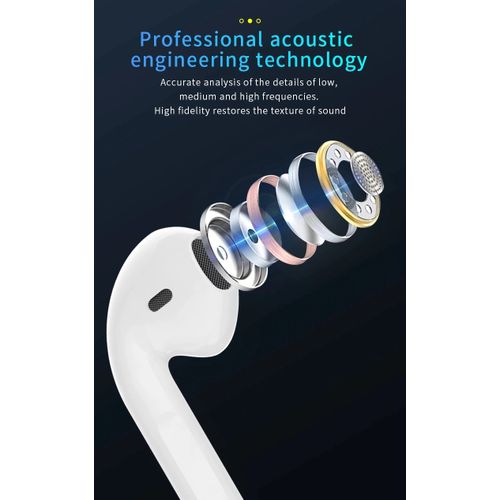 Wireless BT5.0 In-Ear Earphone White - Image 3
