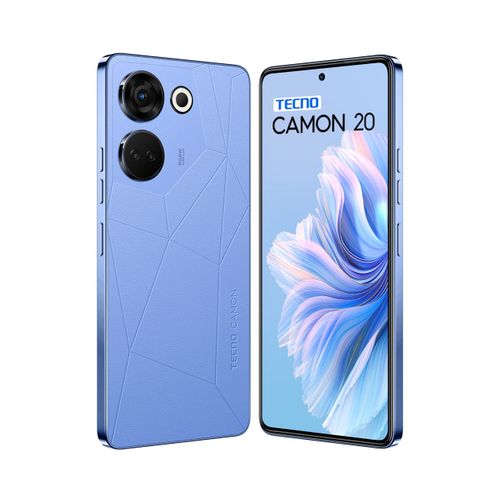 Tecno Camon 20, 6.67", 256GB + 8GB RAM (UPTO 16GB), 5000mAh, Serenity Blue