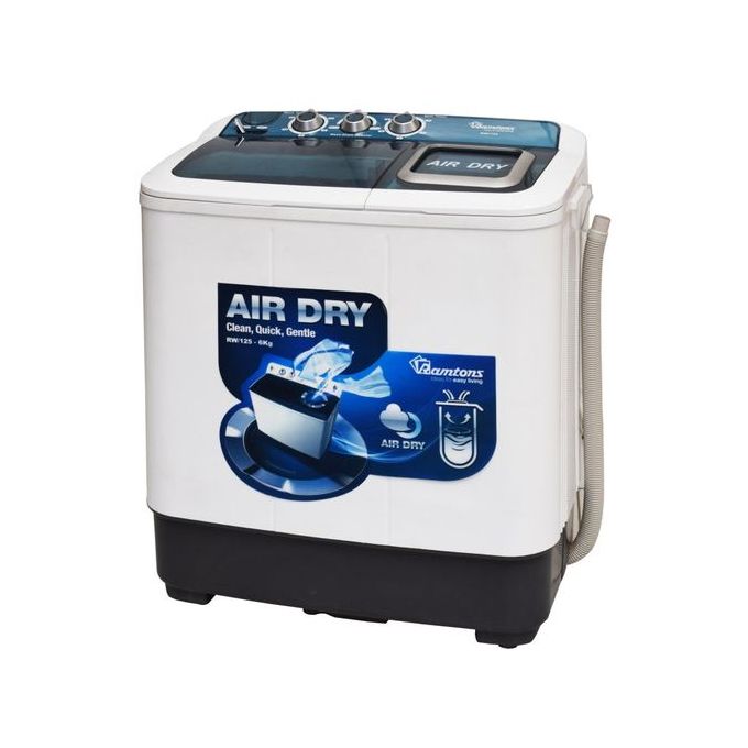 Ramtons RW|125 - Twin Tub Washer - Air Dry - 6Kg - White - Image 3