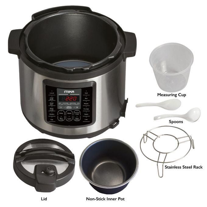 Mika Electric Pressure Cooker, 6L, Stainless Steel - Image 3