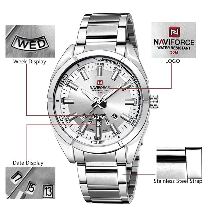 Naviforce Men's Fashion Calendar Wrist Watch - Image 2