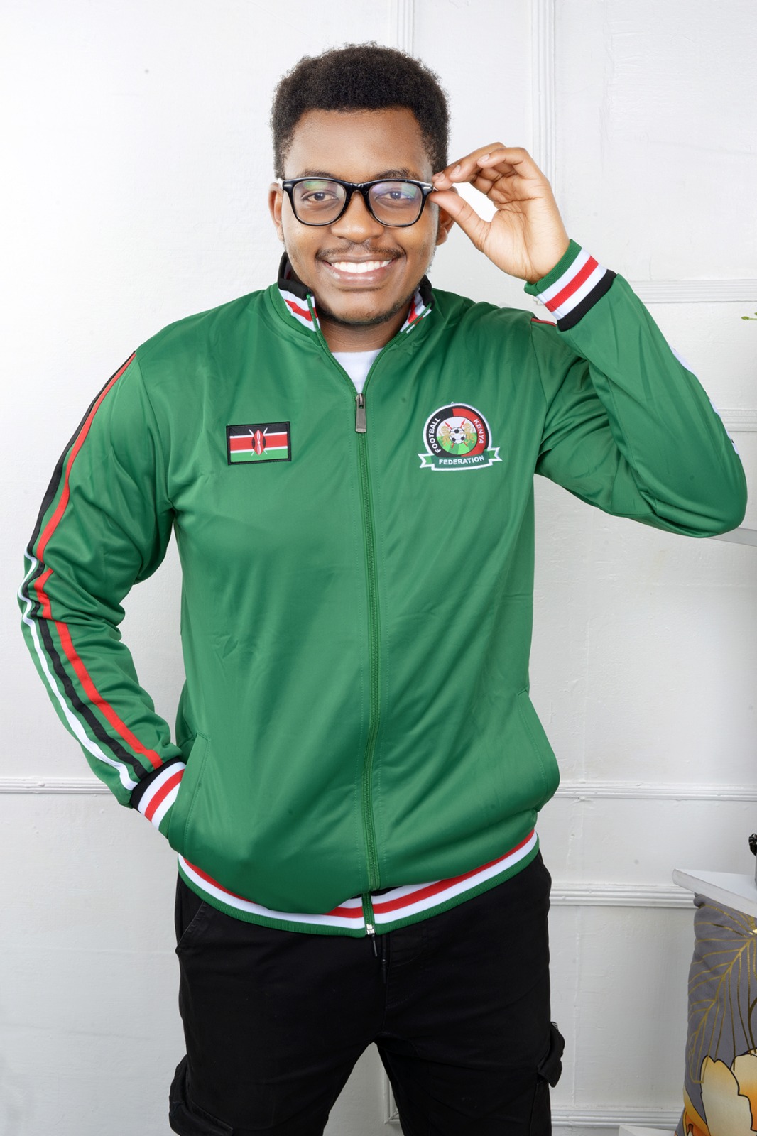 Team Kenya football Jackets green