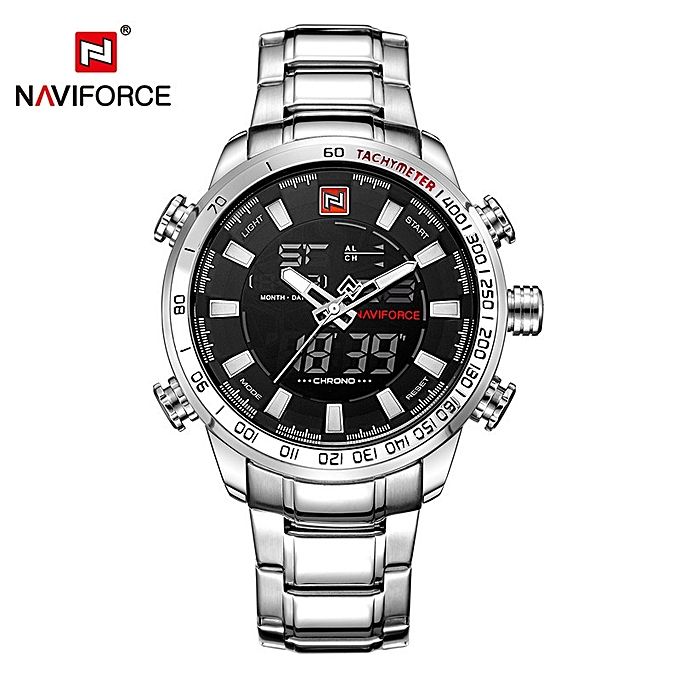 Naviforce Fashion 9093 SBW 2In1 Digital Watch Men's Watches 3