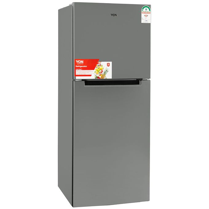 VON VART-27NHS Double Door Fridge 216L - Silver - Image 2
