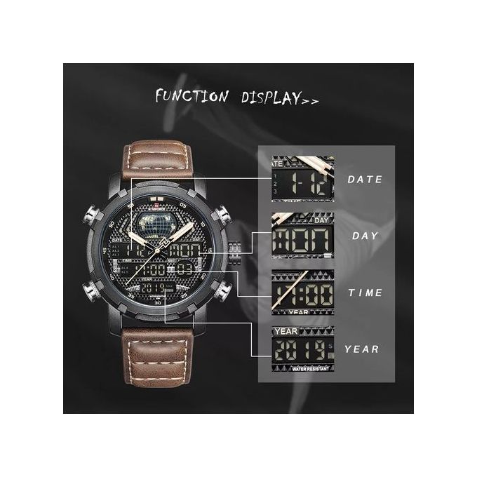 Naviforce Fashion NAVIFORCE LED Watches Men Top Brand Luxury Wristwatch Nf9160 - Image 3