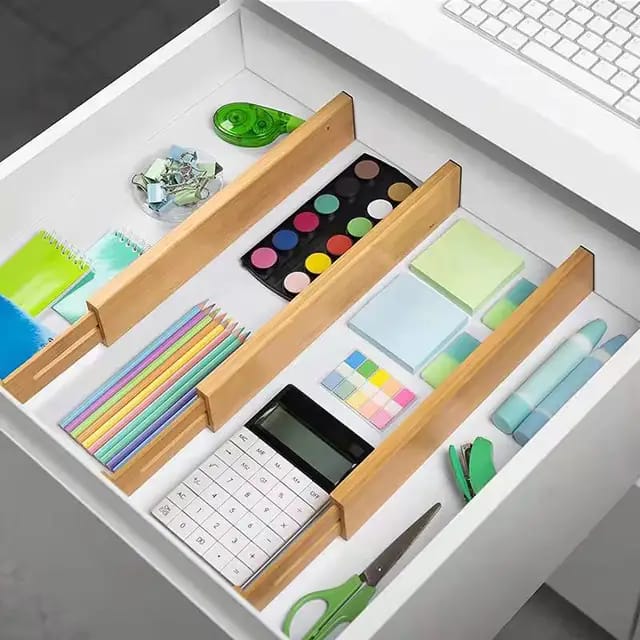 Multifunctional Bamboo drawer Dividers - Image 5