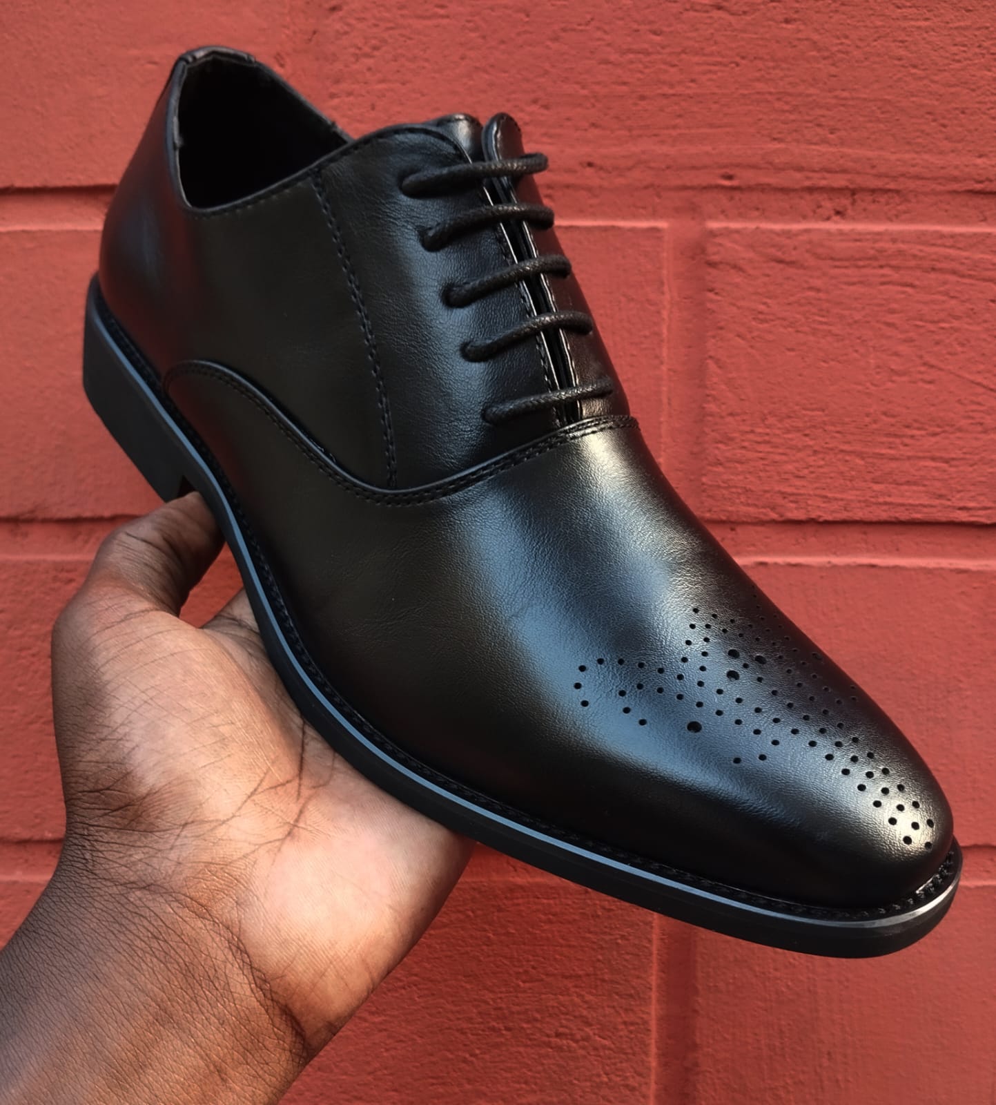 official pure leather shoes black