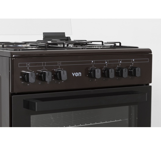Von VAC6SV31UB 3 Gas + 1 Electric Cooker - Brown - Image 3