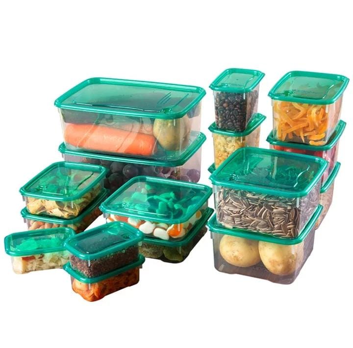 Storage containers(17pcs). | Fridge storage tins