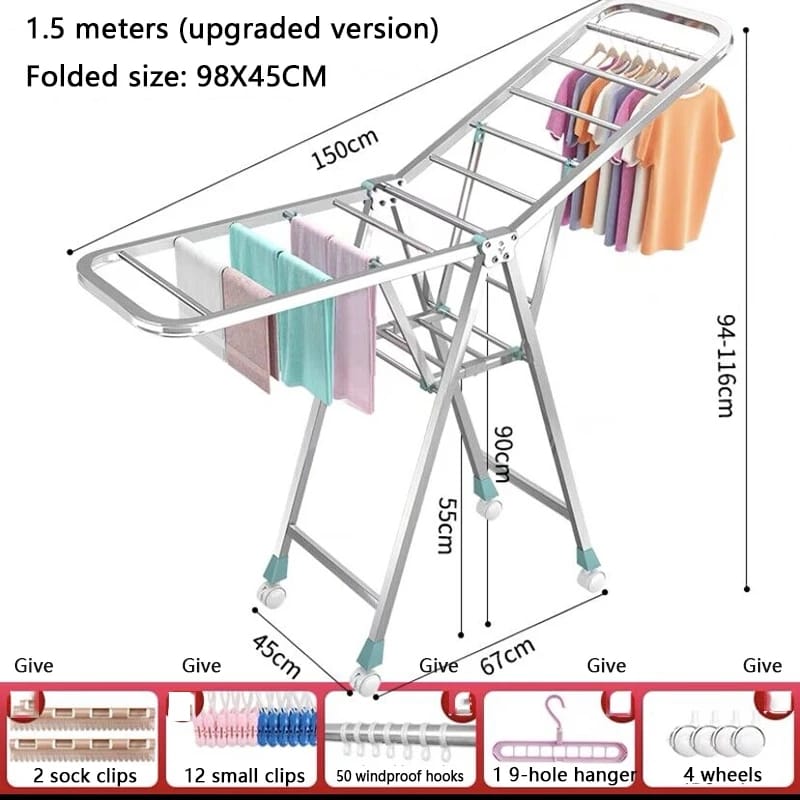 Movable Foldable | Portable LAUNDRY DRYING RACK - Image 5
