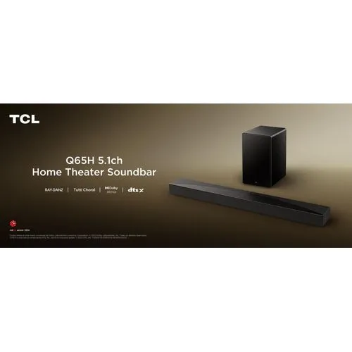 TCL Q65H 51ch Soundbar - 580W, Dolby Atmos, HDMI eARC, Black (1YR WARRANTY) - Image 3