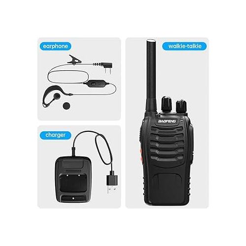 Baofeng 888S Walkie Talkie Radio Calls -2 Pieces-With Earphones - Image 3