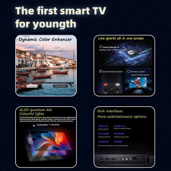 Vitron HTC3288QS, 32 inch QLED Smart Android TV - Black(1YR WRTY) - Image 5