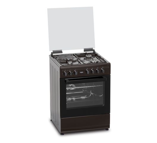 Von VAC6SV31UB 3 Gas + 1 Electric Cooker - Brown - Image 5