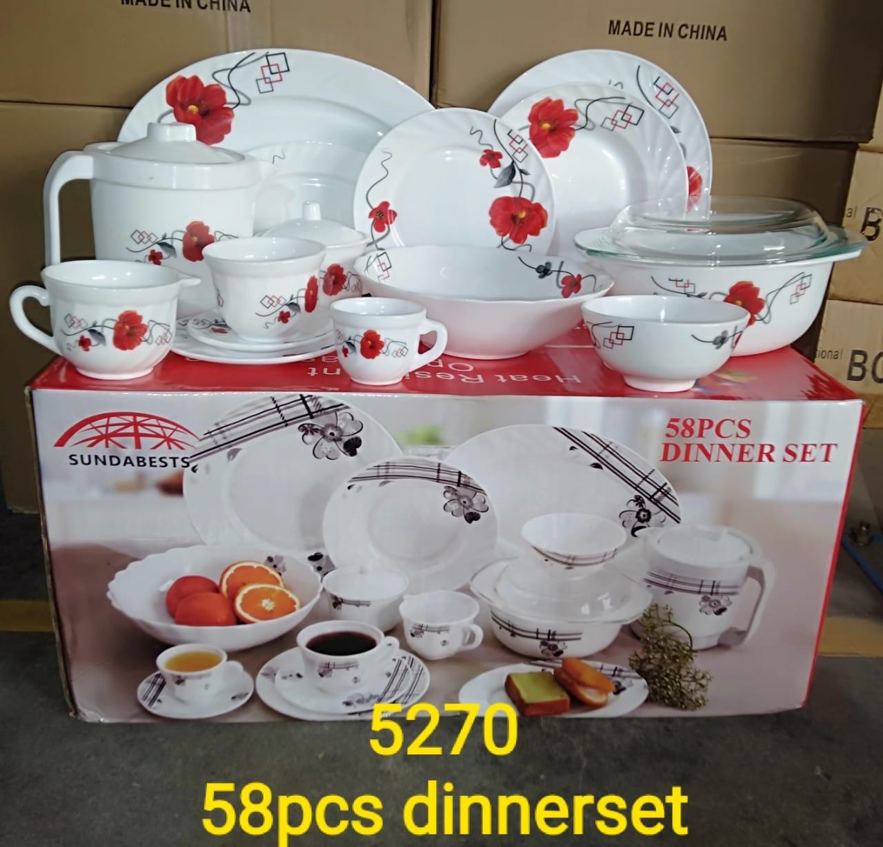 Sunderbest 58pcs dinner set ceramic