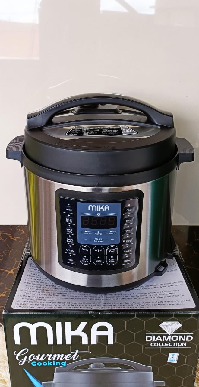 Mika Electric Pressure Cooker, 6L, Stainless Steel - Image 2
