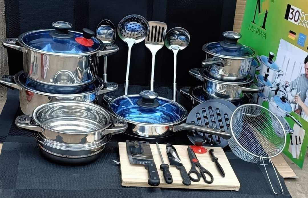 30pcs marwa  Germany stainless Steel cookware set