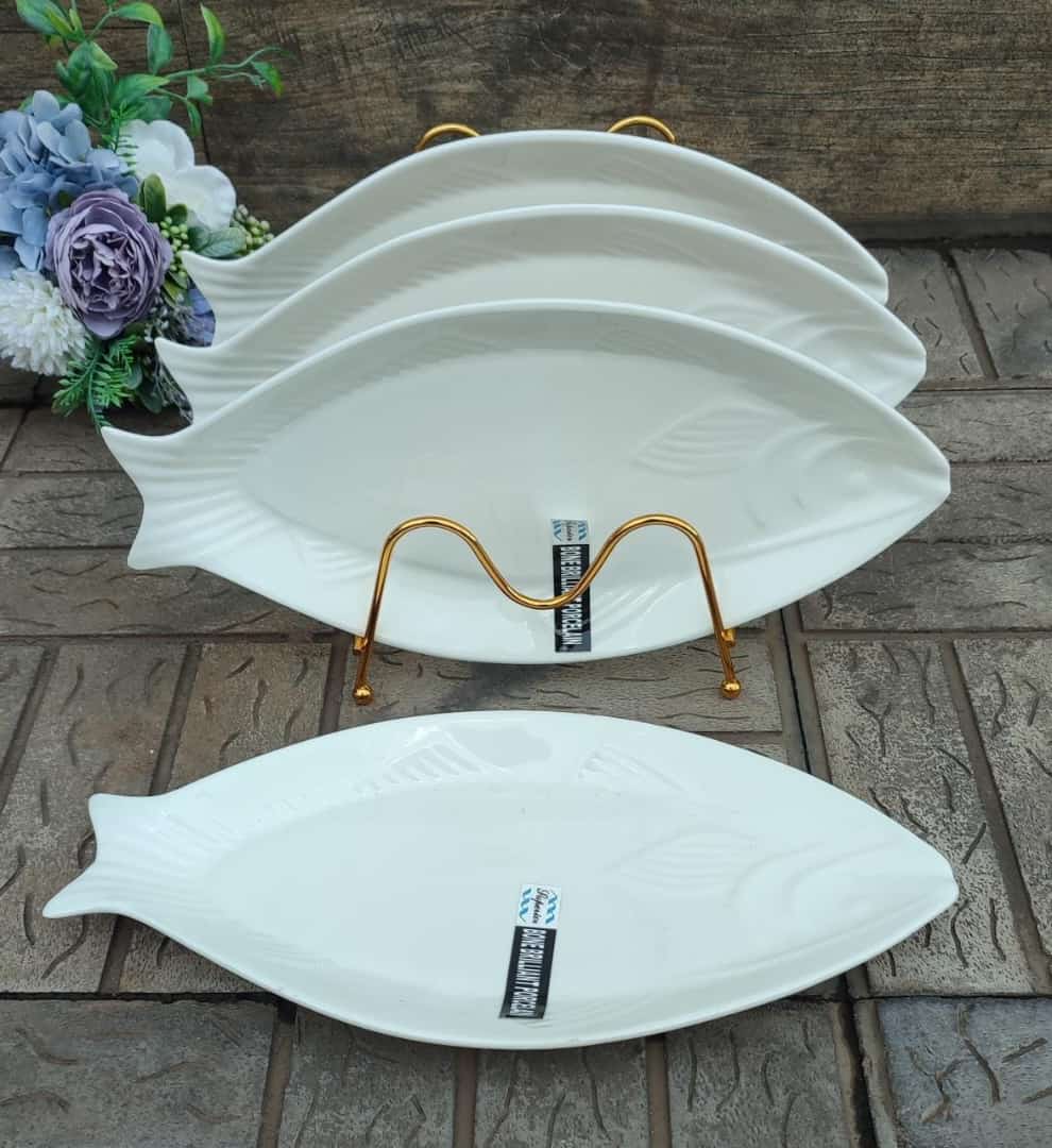 1 pc fish plate ceramic 13 inch