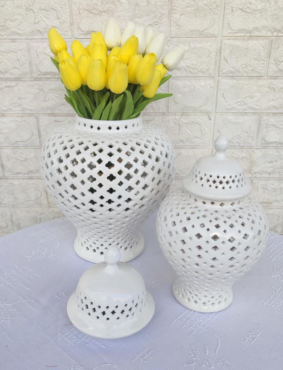 Luxurious ceramic Ginger Jar,Flower vase