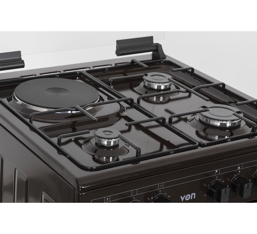 Von VAC6SV31UB 3 Gas + 1 Electric Cooker - Brown - Image 2