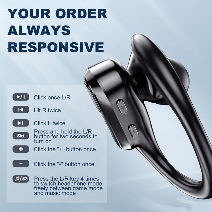 Lenovo XT80 Wireless Bluetooth Waterproof Headphones with Noise Reduction-ZPA1001 - Image 2