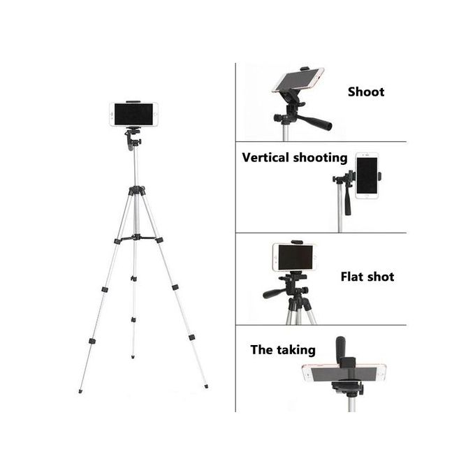 Adjustable Mobile Camera Tripod Selfie Holder With Selfie Function - Image 4