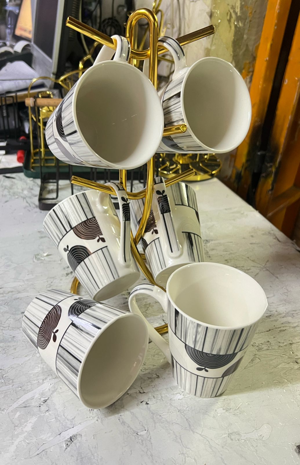 6 pcs 350 ml ceramic mugs
