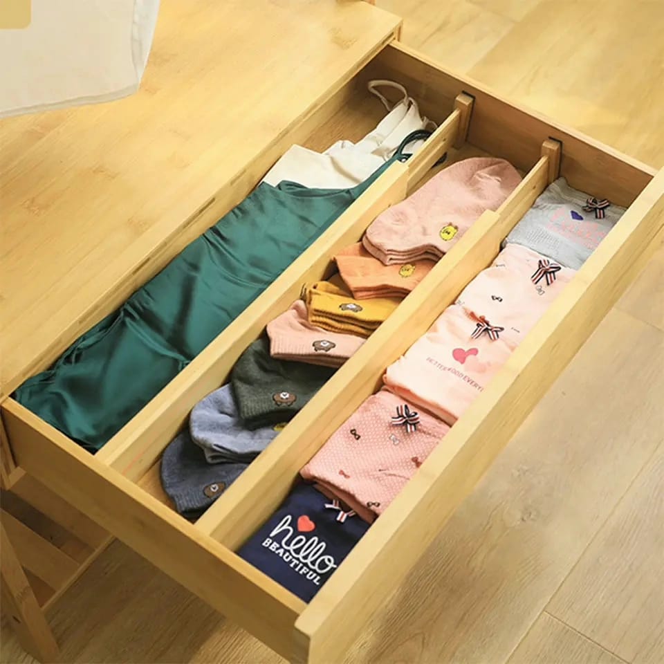 Multifunctional Bamboo drawer Dividers 3 - Image 5