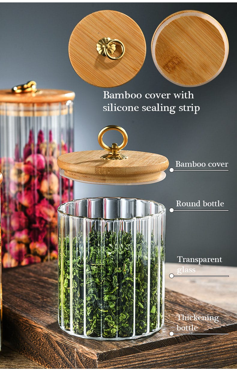 3pcs set Airtight Kitchen Glass Storage Jars - Image 4