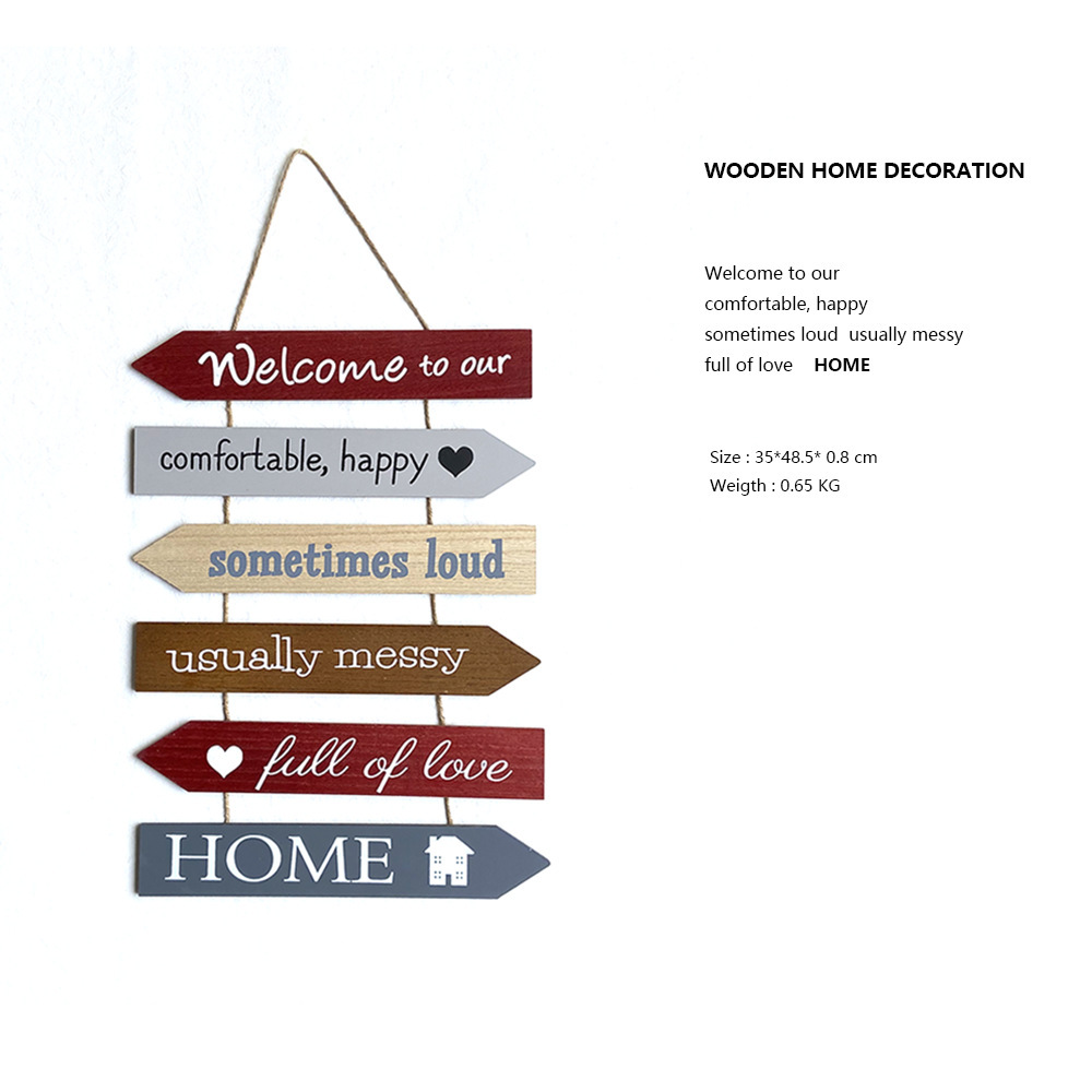 Hanging board wooden house rules