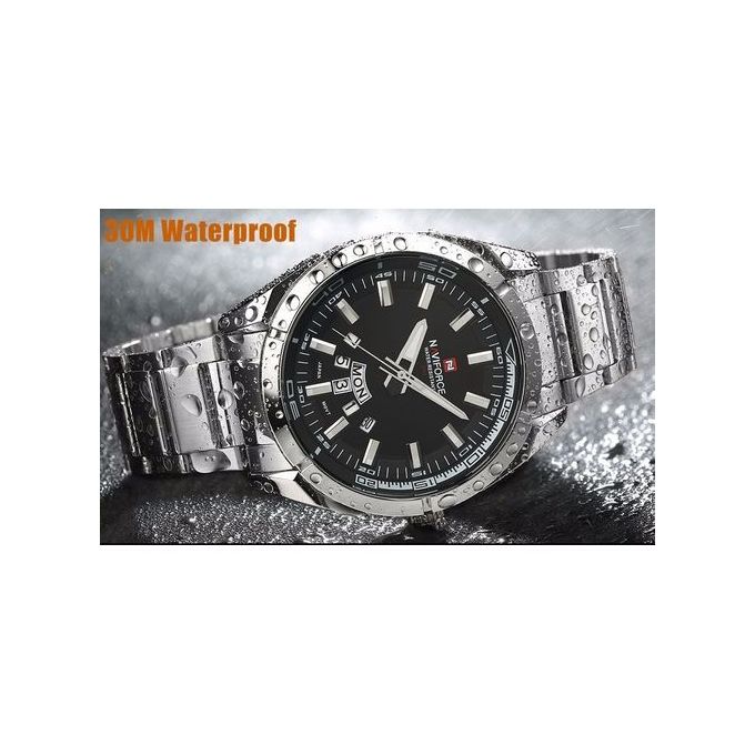 Naviforce Men Business Quartz 30M Waterproof Watches Men's Stainless Steel Auto Date - Image 3