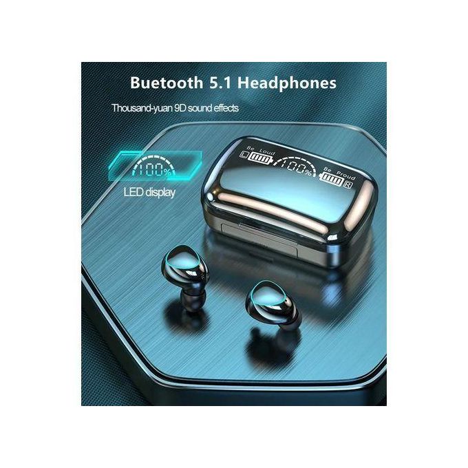 RichRipple M10 LED Display Bluetooth Headsets 9D Stereo Wireless Earphones Earpods - Image 2