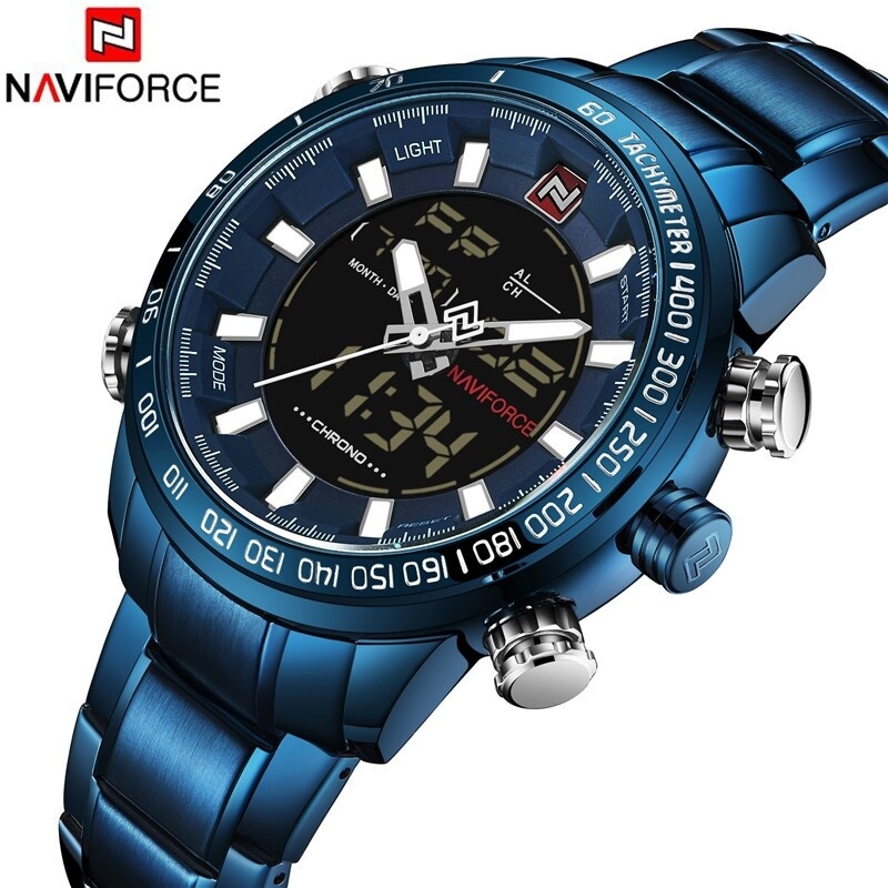 Naviforce Fashion 9093 SBW 2In1 Digital Watch Men's Watches 1 - Image 3