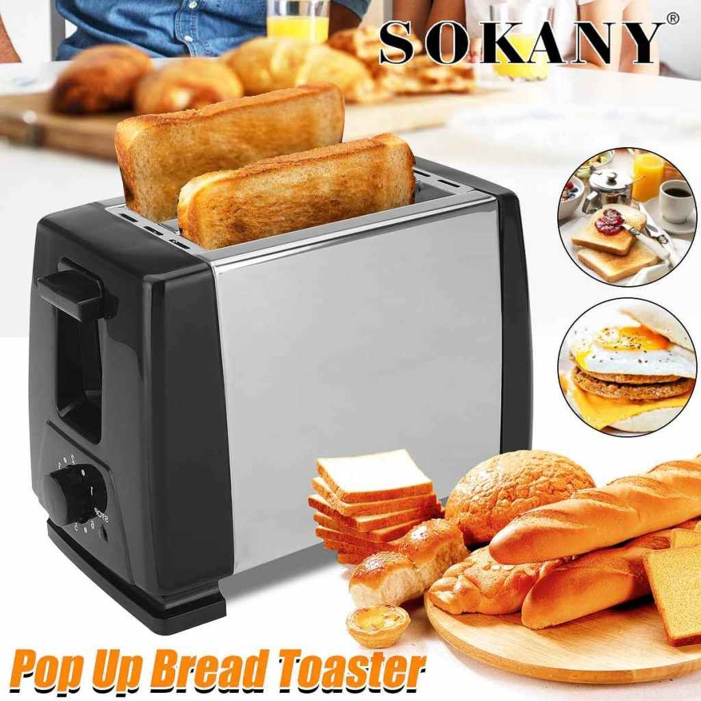 Sokany 2 Slot Bread Toaster-Non Stick Sandwich Maker Machine