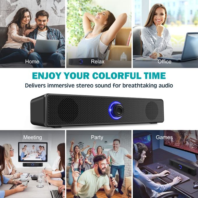 Bluetooth Speaker 4D Subwoofer Wired Speaker For Laptop, TV - Image 2