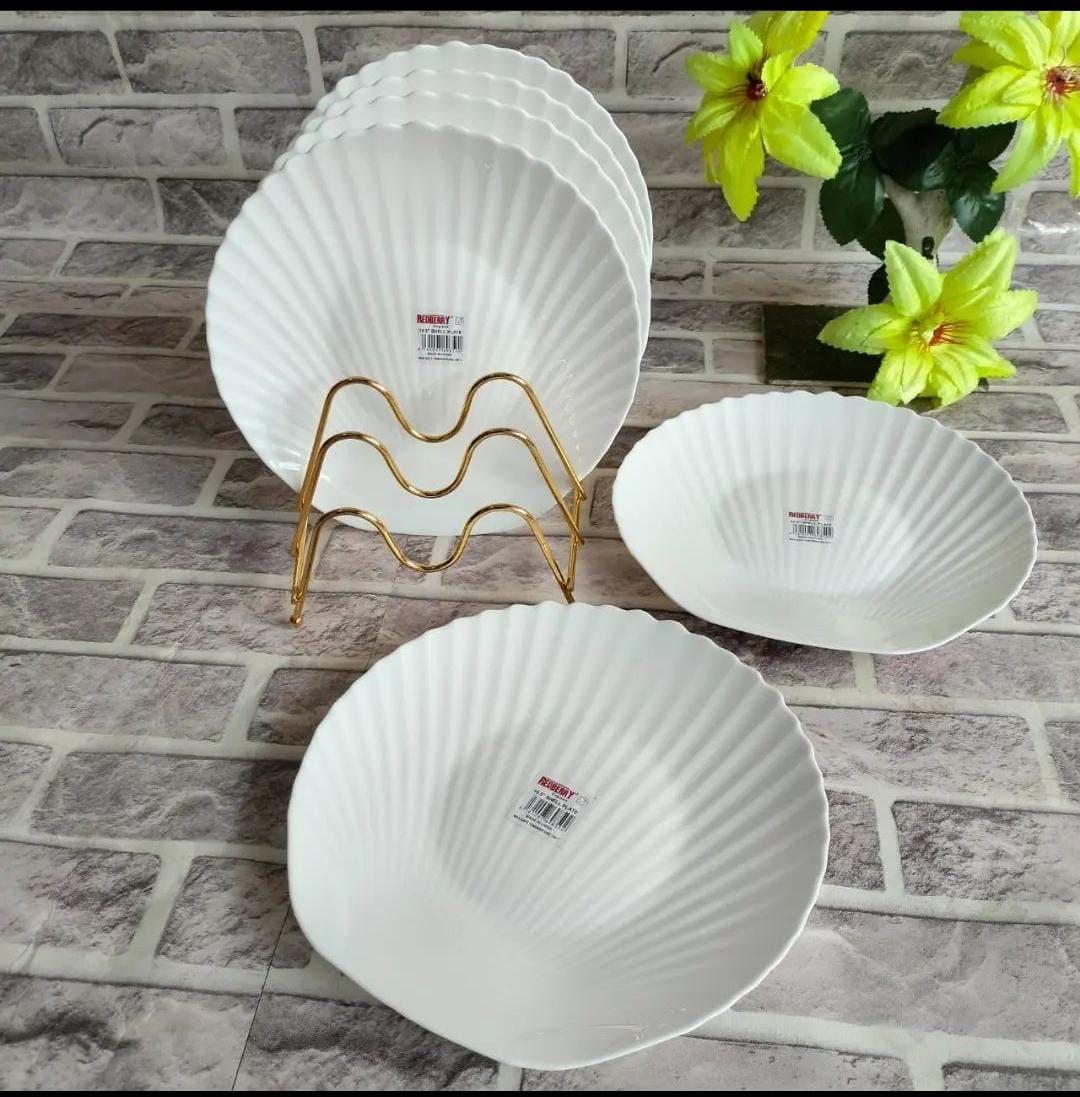 6 pcs shell plate ceramic
