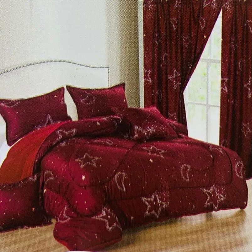 7pc Woolen Duvet With Curtains