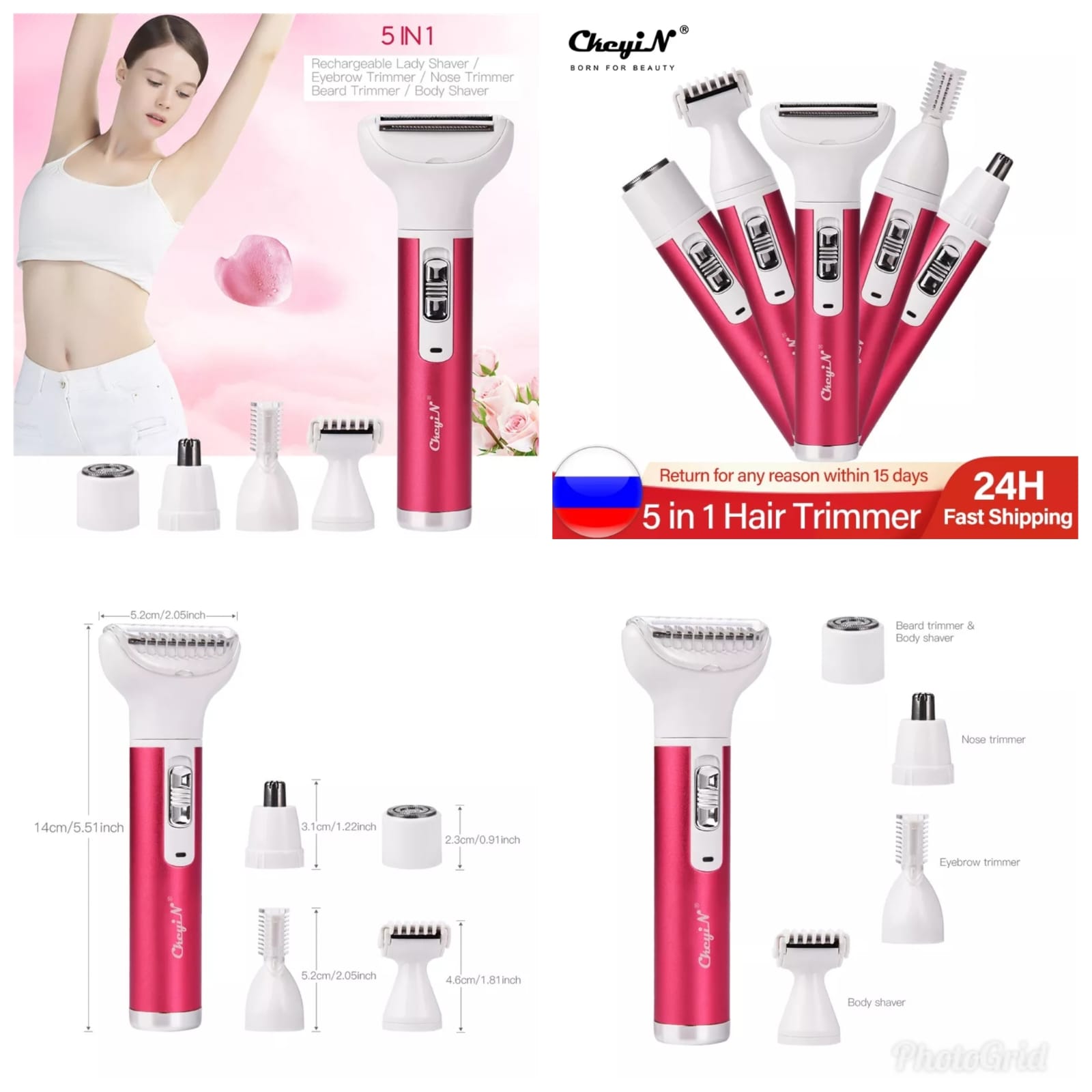 *5 in 1 shaver | trimmer -hair ,beard, eyebrows ,nose