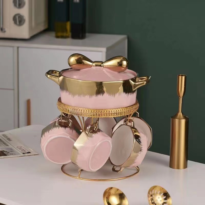 High quality 9pcs elegant unique ceramic soup set