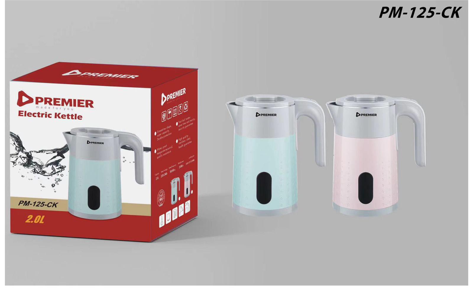 Premier electric kettle 2.0ltrs