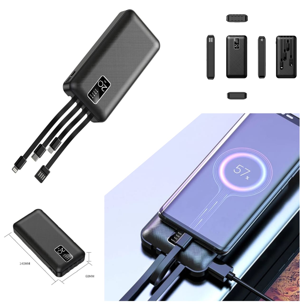 20000mAh High Capacity PowerBank ▪️ 2.1A intelligent fast charging