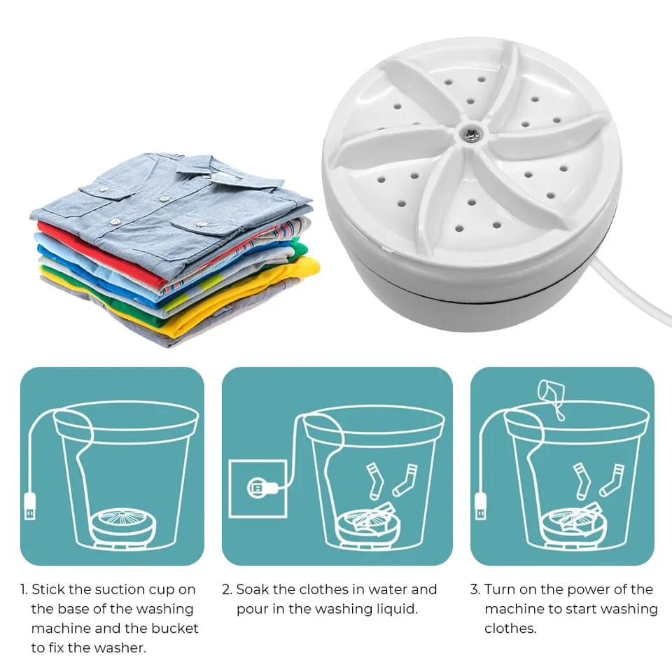 Mini washing machine sub rotating turbine portable washing machine - Image 2