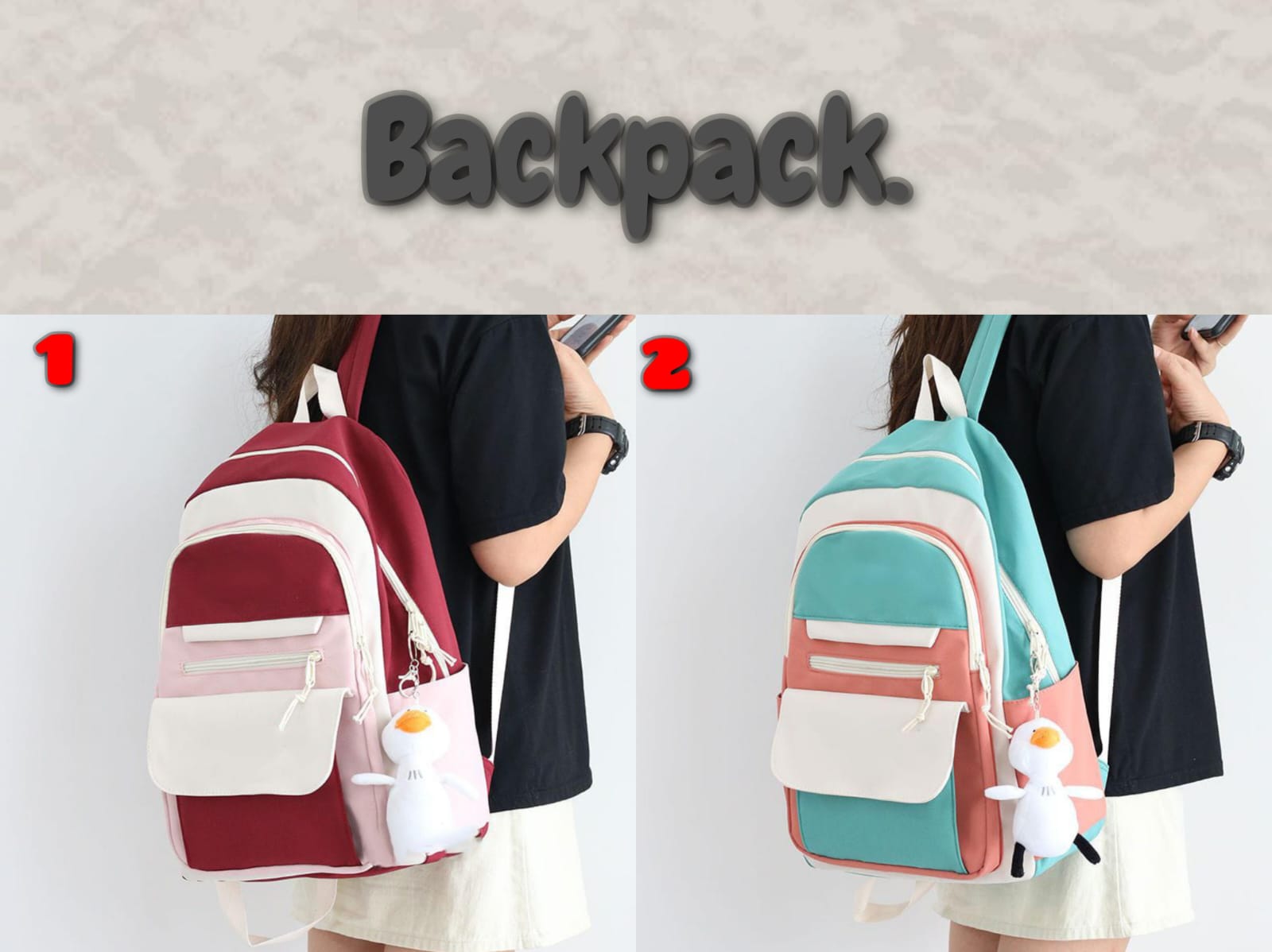 Unisex Backpack🔥| collage bags
