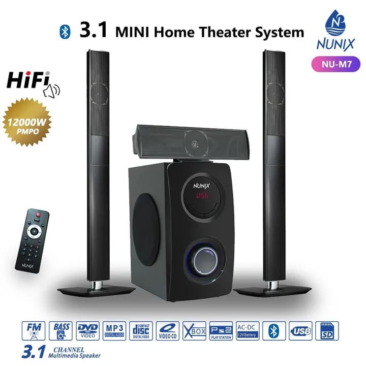Nunix M7 3.1Ch MINI Home Theater System | M7 woofer