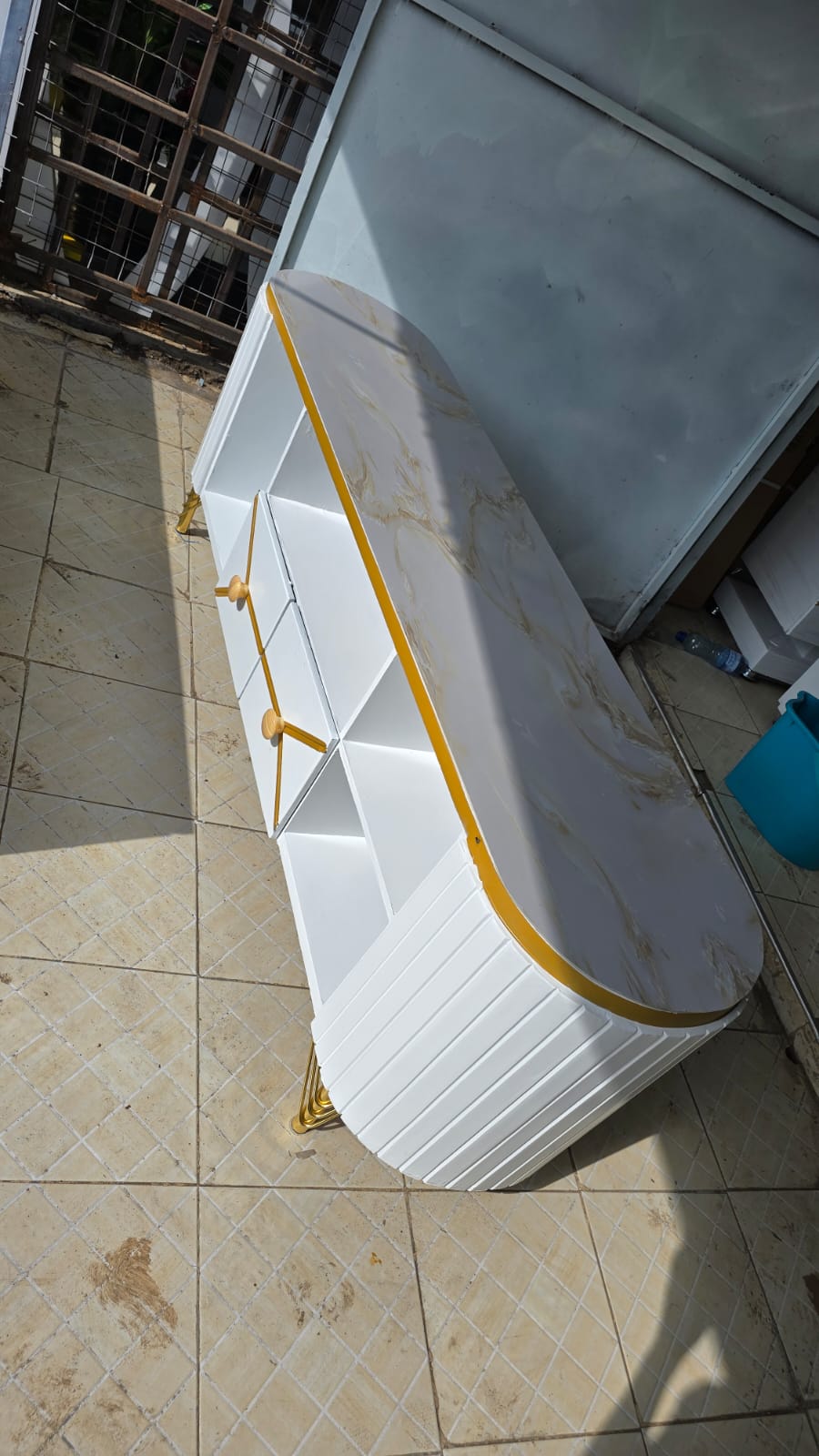 Tv stand witha  top marble