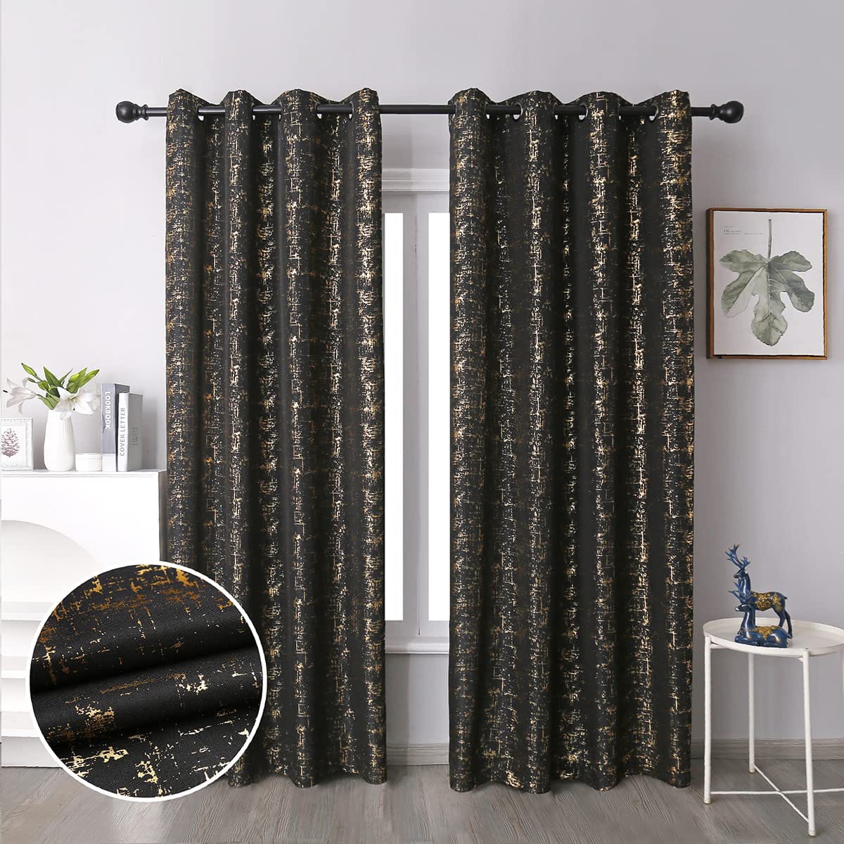 Quality Curtains With Sheer 3pcs Set Yellow
