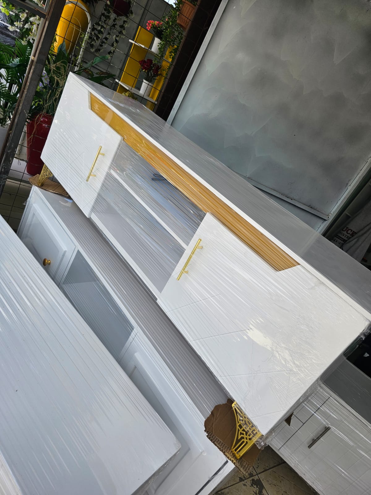 Modern Tv stand with  LED lights available
